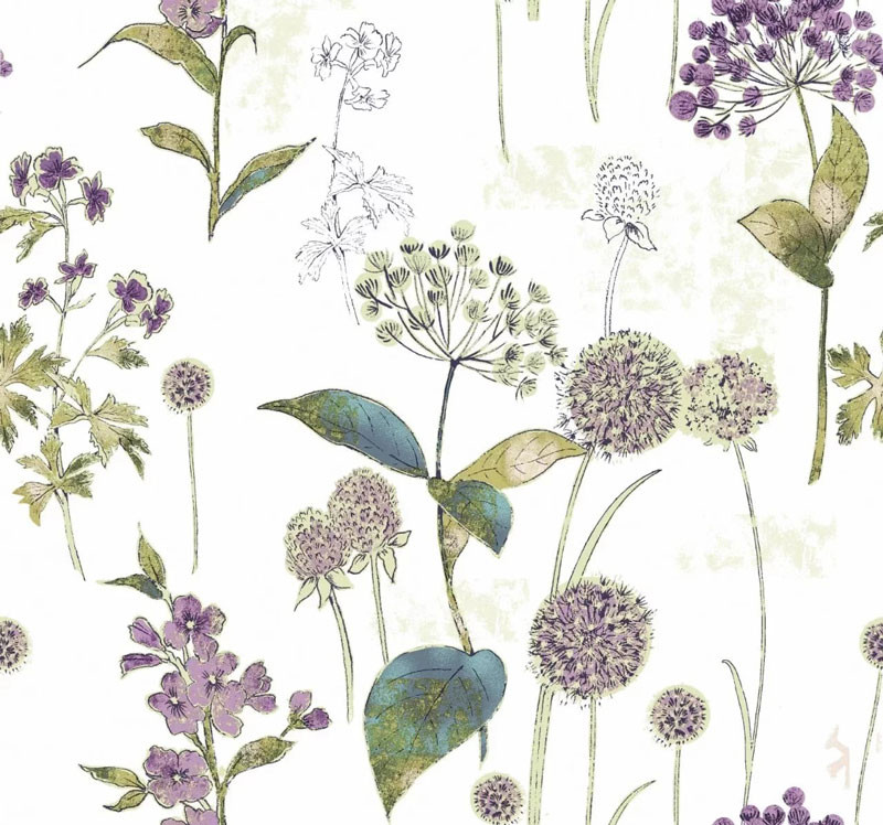 Bettgarnitur Duvet Satin Blau mit winzige Blumen