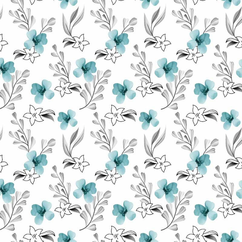 Bettgarnitur Duvet Satin Blau mit Himmelgrün